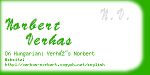 norbert verhas business card